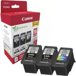 Оригинален комплект мастилени касети Canon PG-540Lx2 / CL-541XL, Black 11ml (300 pages) + Colour 15ml (400 pages) + 50 sheets GP