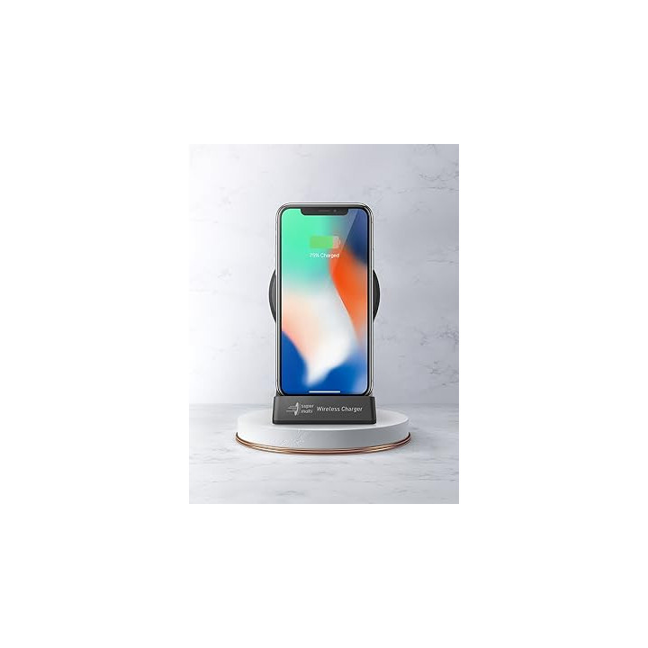 Безжично зарядно устройство HITACHI-LG HLW-TNMP7, 15W Fast Charging, Бяло/Черно - AEUG0B1 - 5