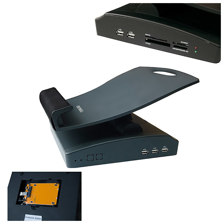 Охладителна подложка SWEEX Notepal DS023, 4x USB портове + HDD поддържане - SWEEX DS023 NB STN 4XUSB+HDD - 1