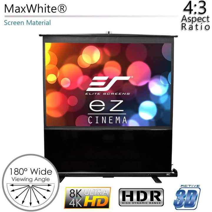 Преносим прожекционен екран Elite F84NWV, 84" 4:3, MaxWhite - F84NWV - 4