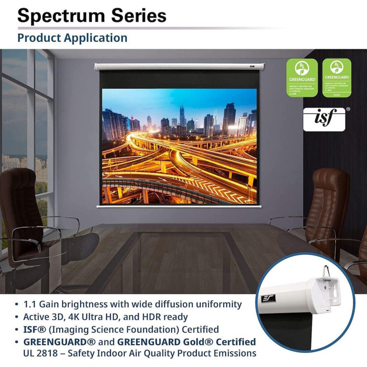 Професионален прожекционен екран Elite Electric110XH, 110" (16:9) White - 4