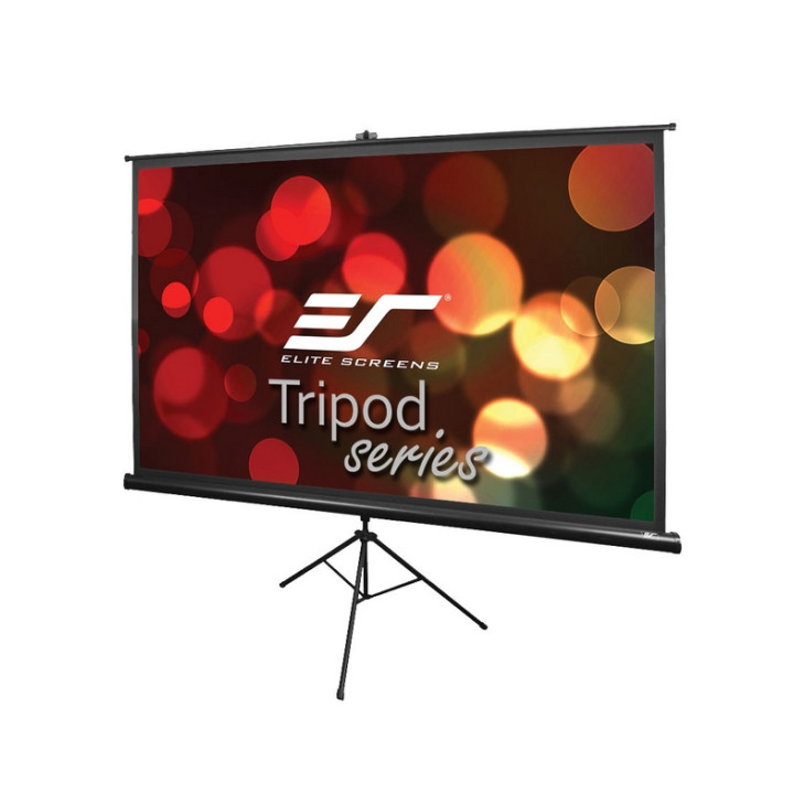 Екран на стойка трипод Elite T120UWH, 120" (16:9) 266.7 x 150.1 cm, 16:9, височина 330/ 214 см., черна стойка, MaxWhite - 1