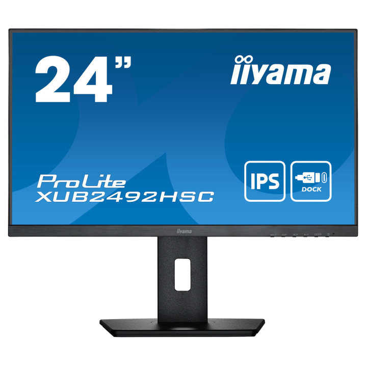 Монитор IIYAMA XUB2492HSC-B5, 24" Full HD IPS, 75Hz,  ергономична стойка с регулиране на височина - 1