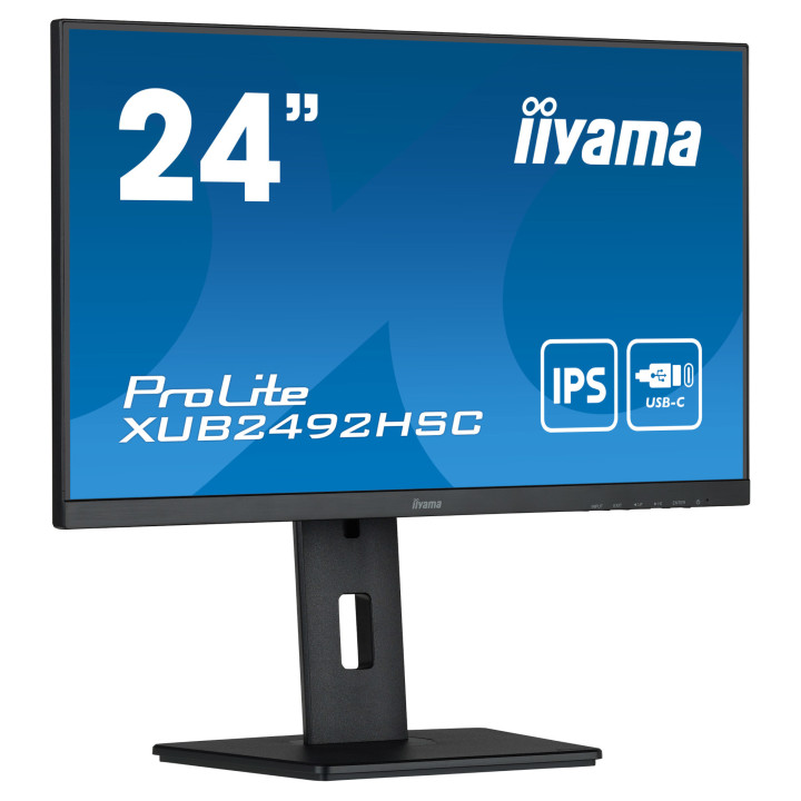Монитор IIYAMA XUB2492HSC-B5, 24" Full HD IPS, 75Hz,  ергономична стойка с регулиране на височина - 2
