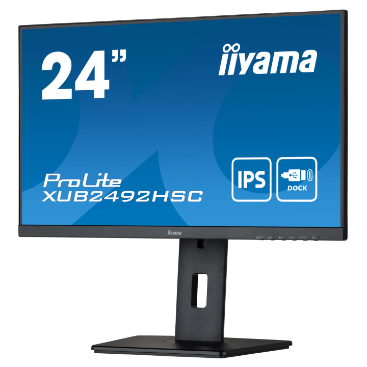 Монитор IIYAMA XUB2492HSC-B5, 24" Full HD IPS, 75Hz,  ергономична стойка с регулиране на височина - 3