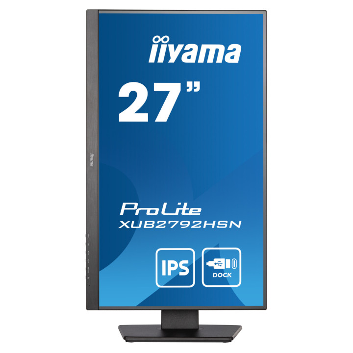 Монитор IIYAMA XUB2792HSN-B5, 27" Full HD IPS, USB-C докинг станция с 65W захранване и ергономична стойка - 2