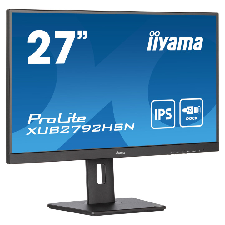 Монитор IIYAMA XUB2792HSN-B5, 27" Full HD IPS, USB-C докинг станция с 65W захранване и ергономична стойка - 3