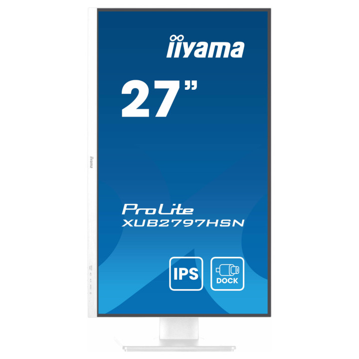 Монитор IIYAMA XUB2797HSN-W2, 27" Full HD IPS, 100Hz, USB-C Docking станция с Power Delivery 65W и ергономична стойка - 2