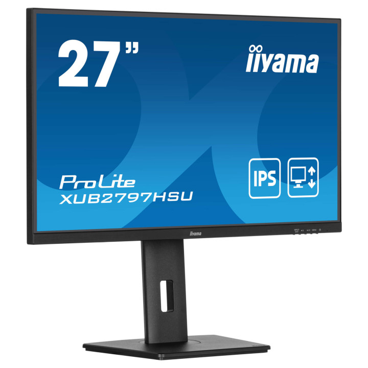 Монитор IIYAMA XUB2797HSU-B2, 27" Full HD IPS, 100Hz, 1ms и пълна ергономична стойка - 3