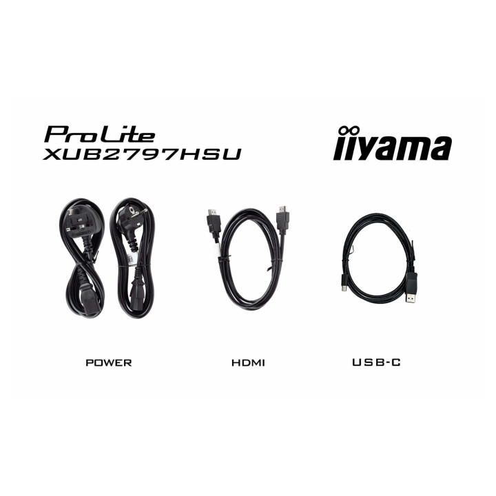 Монитор IIYAMA XUB2797HSU-B2, 27" Full HD IPS, 100Hz, 1ms и пълна ергономична стойка - 12