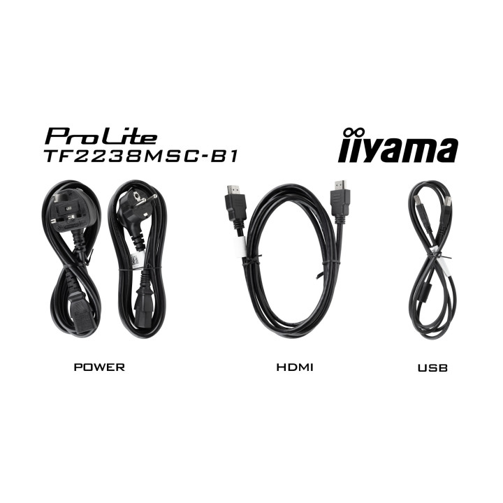 Монитор IIYAMA TF2238MSC-B1, 21.5" Full HD IPS Touchscreen, 10-точков PCAP сензор - 13