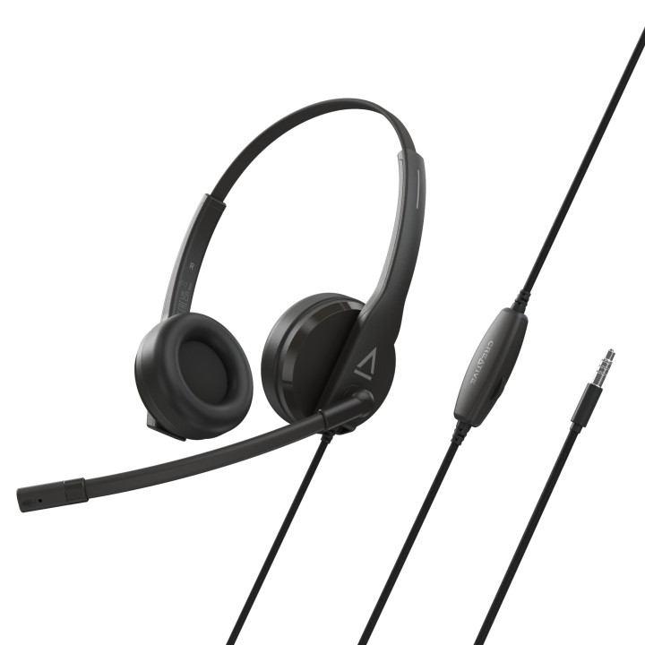 Слушалки с микрофон Creative HS-230, 40mm говорител, USB-A/3.5mm Jack, 2м кабел, черни - 51EF1110AA000 - 1