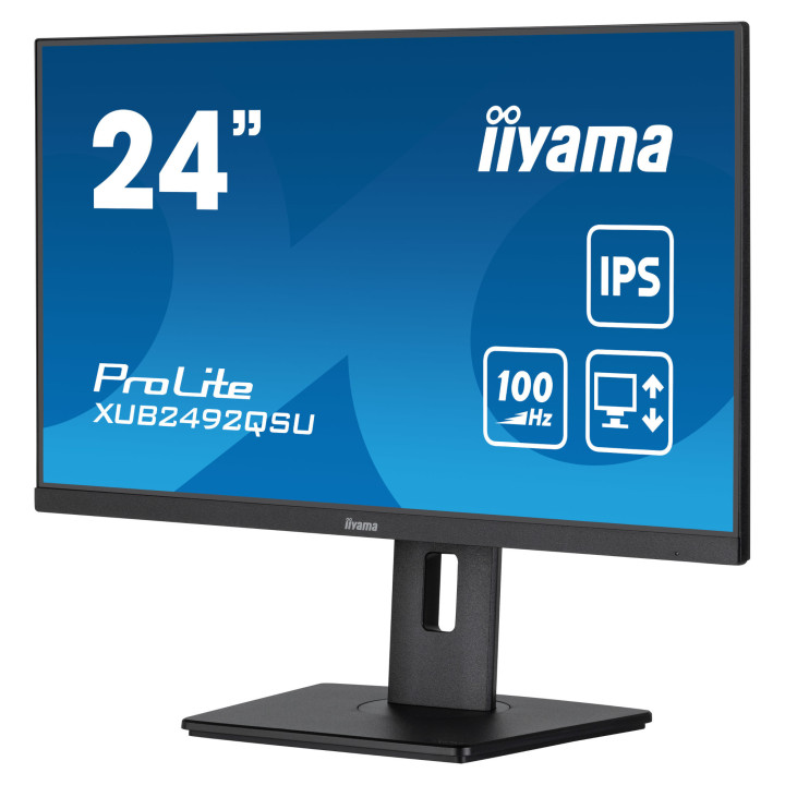 Монитор IIYAMA XUB2492QSU-B1, 23.8" 2560x1440 IPS, USB Hub, Type-C - 3