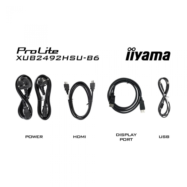 Монитор IIYAMA XUB2492HSU-B6, 23.8" Full HD IPS, 100Hz, 0.4ms, 99% sRGB, 4x USB 3.2 - 11