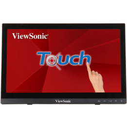 Монитор ViewSonic TD1630-3, 15.6" HD TN Тъчскрийн, 1366x768 ,10 points touch, 12ms, 220 cd/m2, 500:1, VGA, HDMI, USB, speakers -