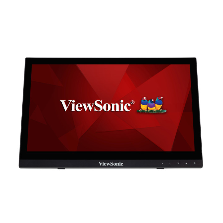 Монитор ViewSonic TD1630-3, 15.6" HD TN Тъчскрийн, 1366x768 ,10 points touch, 12ms, 220 cd/m2, 500:1, VGA, HDMI, USB, speakers -