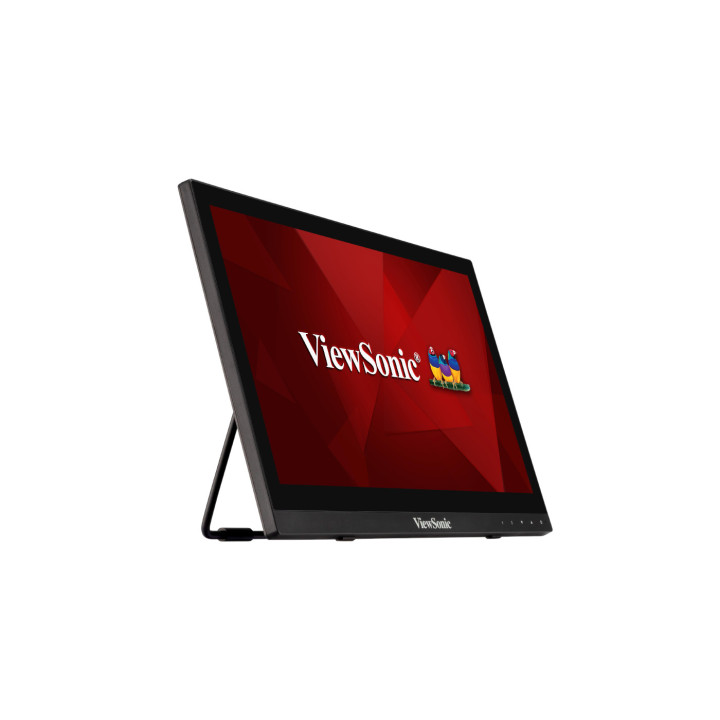 Монитор ViewSonic TD1630-3, 15.6" HD TN Тъчскрийн, 1366x768 ,10 points touch, 12ms, 220 cd/m2, 500:1, VGA, HDMI, USB, speakers -