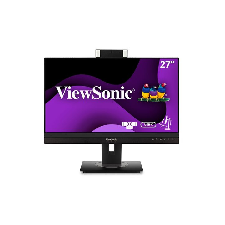 Монитор VIEWSONIC VG2756V-2K, 27" QHD IPS, webcam с LED осветление, USB-C докинг станция с 90W захранване - 1