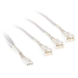 Кабел Kolink PWM 1-3 Сплитер, 350 мм, Оплетен, Бял - ZUAD-1632 - 1