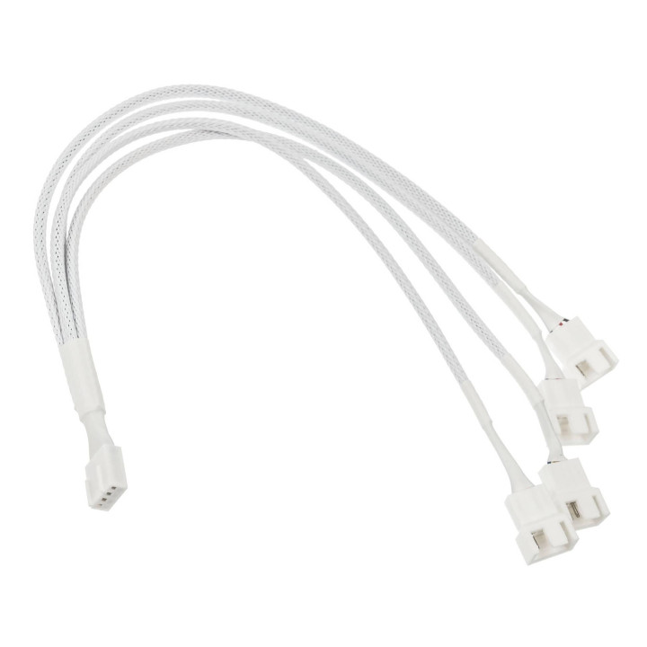 Кабел Kolink PWM 1-4 Сплитер, 350 mm, оплетен, Бял - ZUAD-1633 - 2