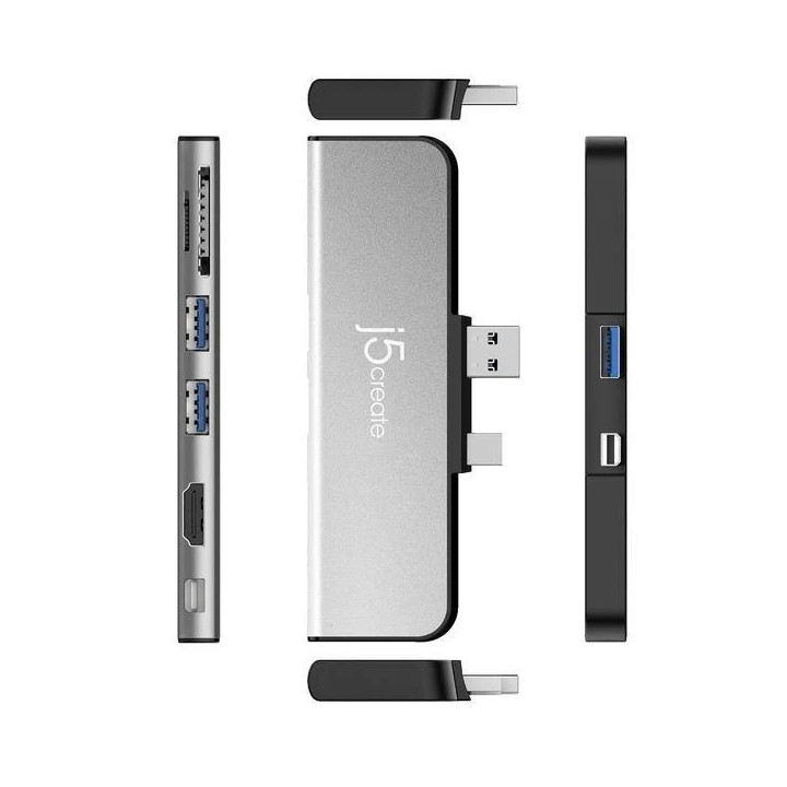 Докинг станция j5create JDD320B, USB-A, Mini DP, SD, MicroSD, HDMI - J5-JDD320B - 3
