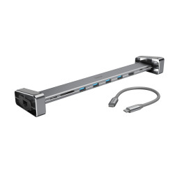 Докинг станция HAMA 9 в 1, 4 x USB-A, USB-C, HDMI, RJ45, SD, MicroSD - HAMA-200103 - 1