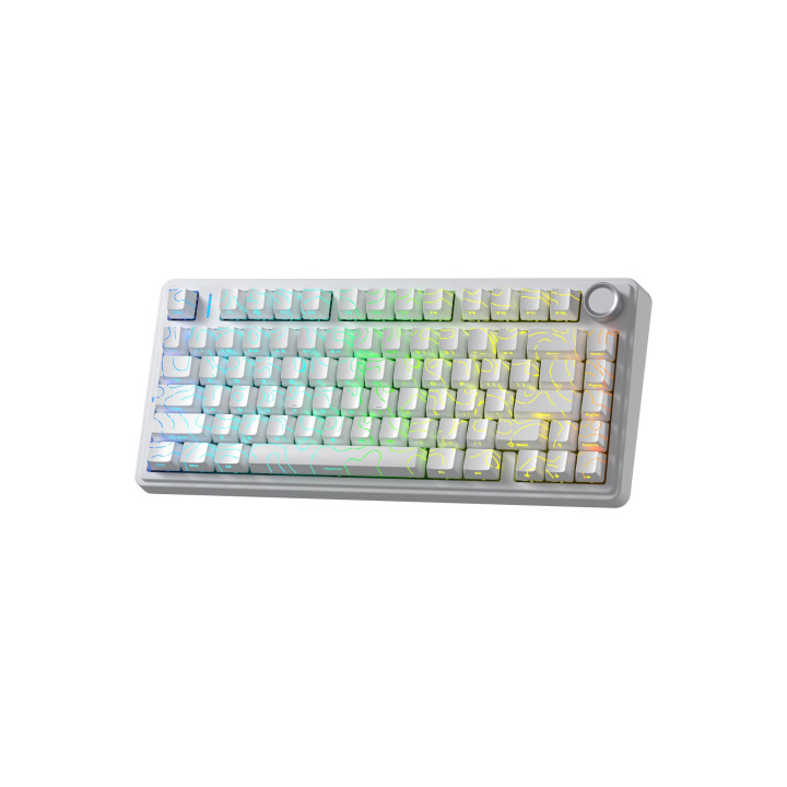 Bluetooth механична геймърска клавиатура Aula F75HE, 75%, Magnetic Black King Linear, RGB, Алуминиум - F75HE-BKS-WH - 2