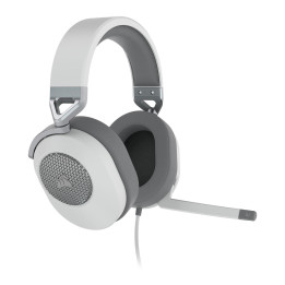 Геймърски слушалки Corsair HS65, 50mm, 32Ω, с микрофон, бели - CA-9011271-EU - 1