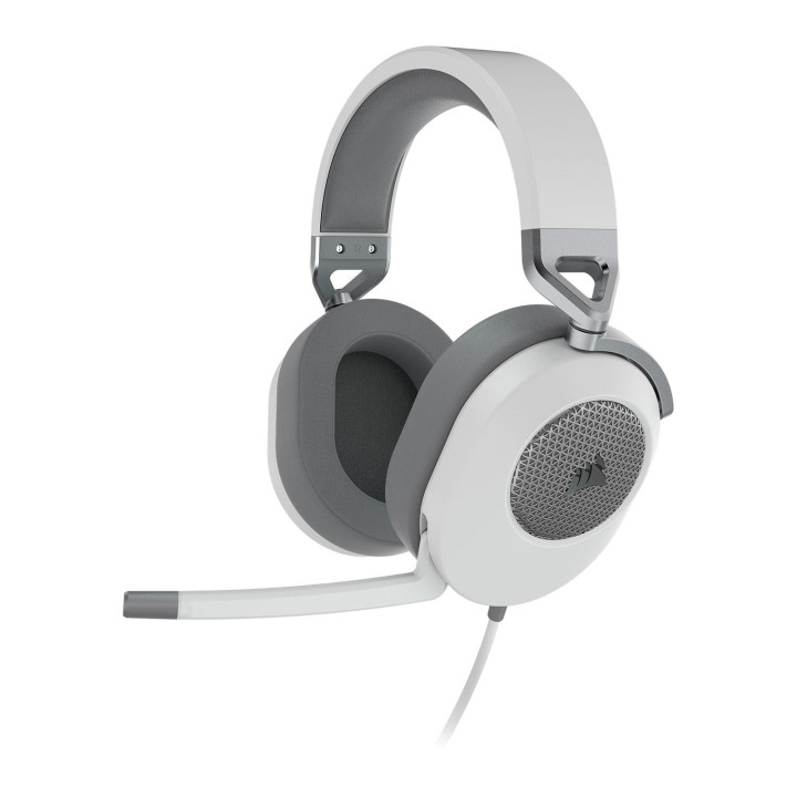 Геймърски слушалки Corsair HS65, 50mm, 32Ω, с микрофон, бели - CA-9011271-EU - 2
