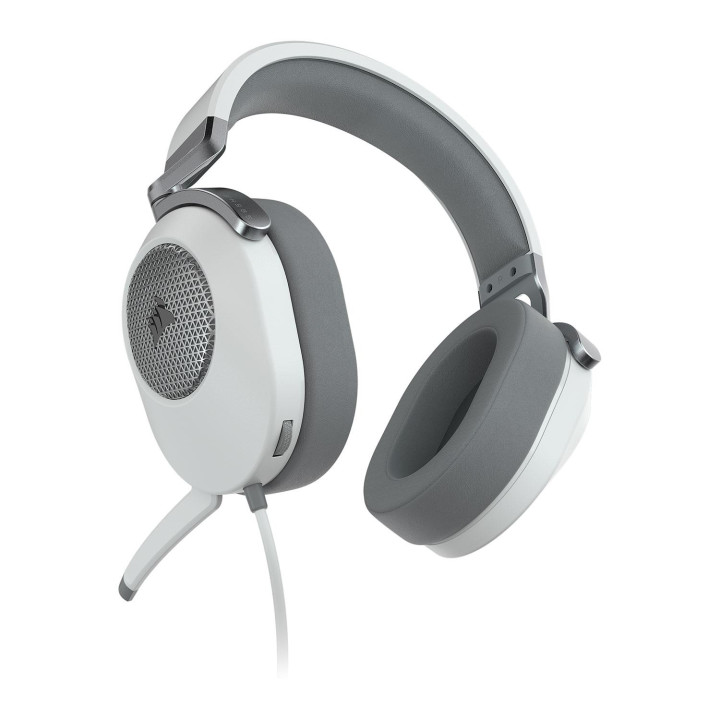 Геймърски слушалки Corsair HS65, 50mm, 32Ω, с микрофон, бели - CA-9011271-EU - 4