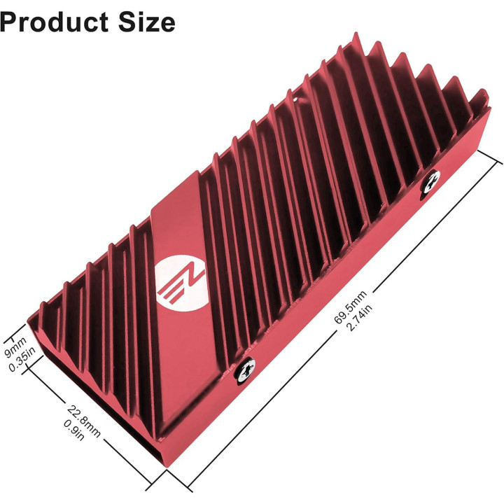 Пасивен охладител EZDIY-FAB за M.2 NVMe SSD - EZDPI075-10 - 3