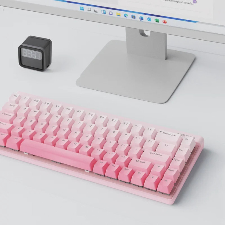 Механична геймърска клавиатура MCHOSE Ace 68 Air, 65%, Mount Tai Magnetic Switch GT Tactile, 8000Hz, Алуминий, Черна - MC-ACE68A