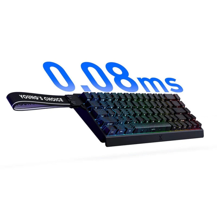 Механична геймърска клавиатура MCHOSE Ace 68, 65%, 8000Hz, Ice Rhino Magnetic Switch Linear, Бяла - MC-ACE68-17 - 11
