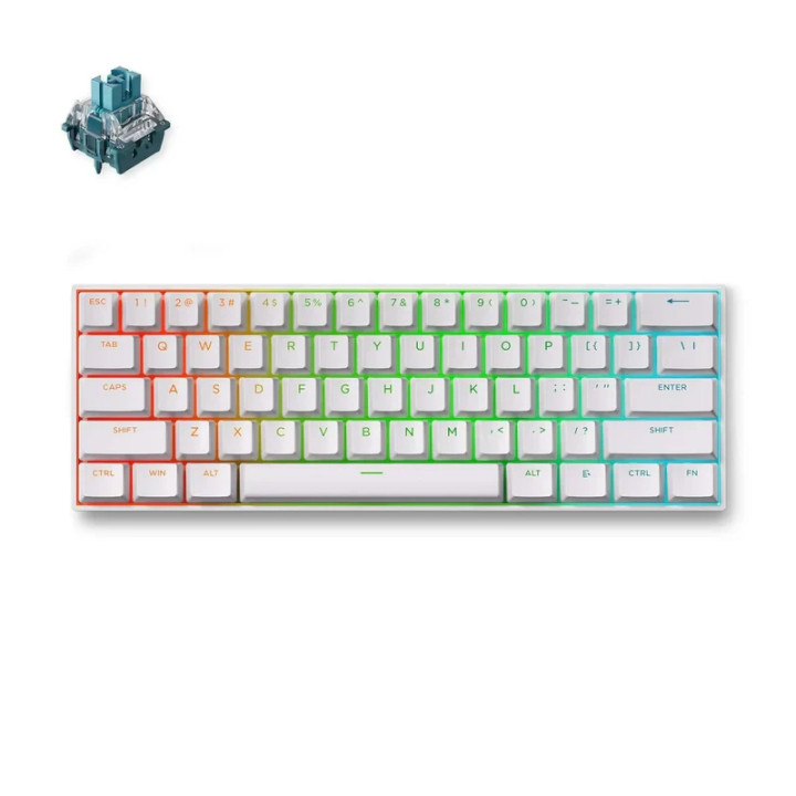 Механична геймърска клавиатура MCHOSE Ace 60 Pro, 60%, TTC Uranus Magnetic Switch Linear, 8000Hz, Бял - ACE60-7A - 2