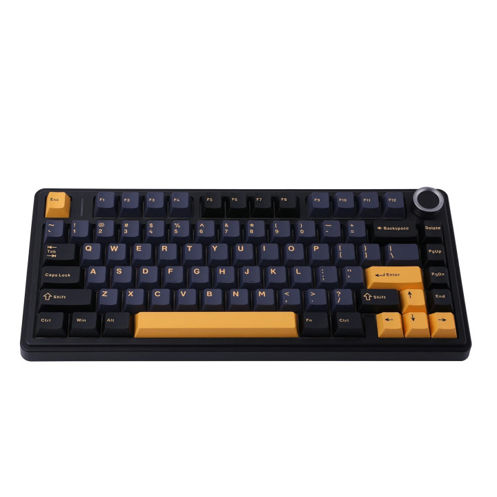 Bluetooth механична геймърска клавиатура Aula F75 Thunder Black, 75%, Reaper Switch Linear, RGB подсветка - F75-THUNDER-RS-BK - 
