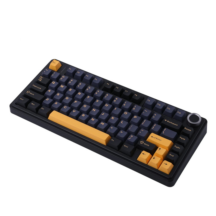 Bluetooth механична геймърска клавиатура Aula F75 Thunder Black, 75%, Reaper Switch Linear, RGB подсветка - F75-THUNDER-RS-BK - 