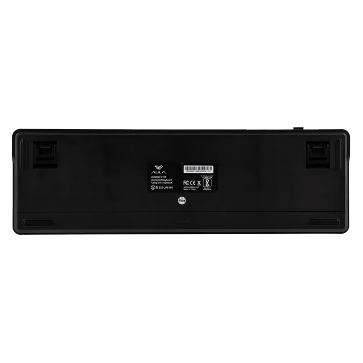 Bluetooth механична геймърска клавиатура Aula F108, 108 клавиша, Volcanic Switch Linear, PBT Cherry Profile, RGB подсветка, Алум