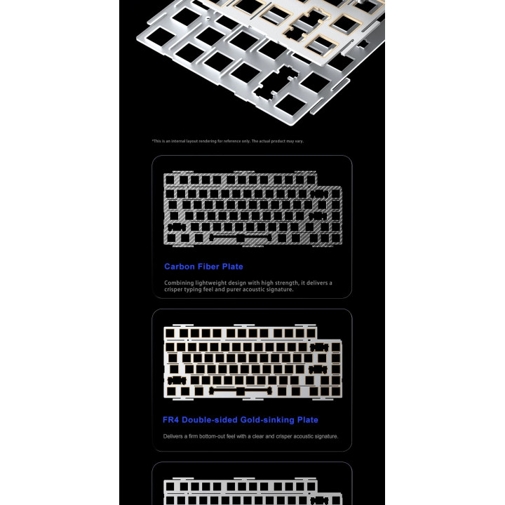 Bluetooth механична геймърска клавиатура Aula NOVA 75, Star Vector Linear Switch, 87 клавиша, RGB подсветка, алуминиева основа -