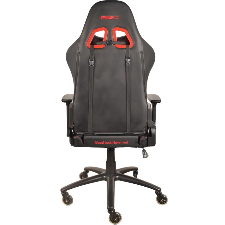Геймърски стол FragON 3X Series V2, Черен, Изкуствена кожа, 130 Kg макс. тегло, Регулируеми подлакътници - FRGN_3X_R2_BLACK - 8