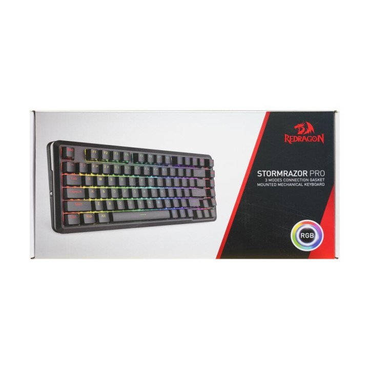 Bluetooth механична геймърска клавиатура Redragon Stormrazor Pro K713RGB-PRO, RGB осветление - K713RGB-PRO - 9