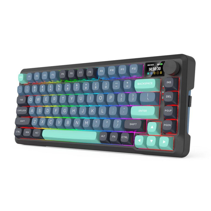 Bluetooth механична геймърска клавиатура Redragon Behemoth Pro K724GBG-RGB-PRO, RGB осветление, Redragon Mambo L линейни превклю