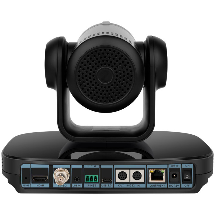 PTZ видеокамера Prestigio Solutions Alpha, 4K UHD 3840x2160 60fps, 8.4MP SONY CMOS, 12x оптично приближение, PoE, HDMI 2.0, USB 