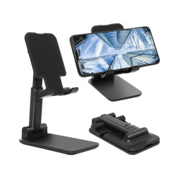Стойка за смартфон/таблет VCom DESK-STAND-01, 4-10 inch, ергономичен дизайн, черна - VCOM-DESK-STAND-01 - 1