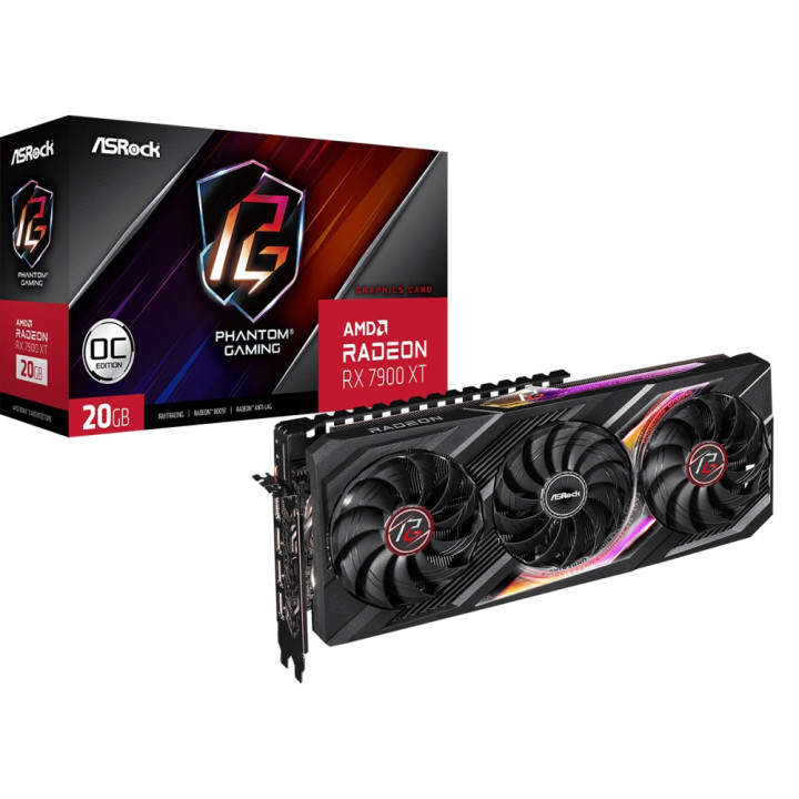 Видео карта AsRock AMD Radeon RX 7900 XT Phantom Gaming 20GB OC - 90-GA3XZZ-00UANF
