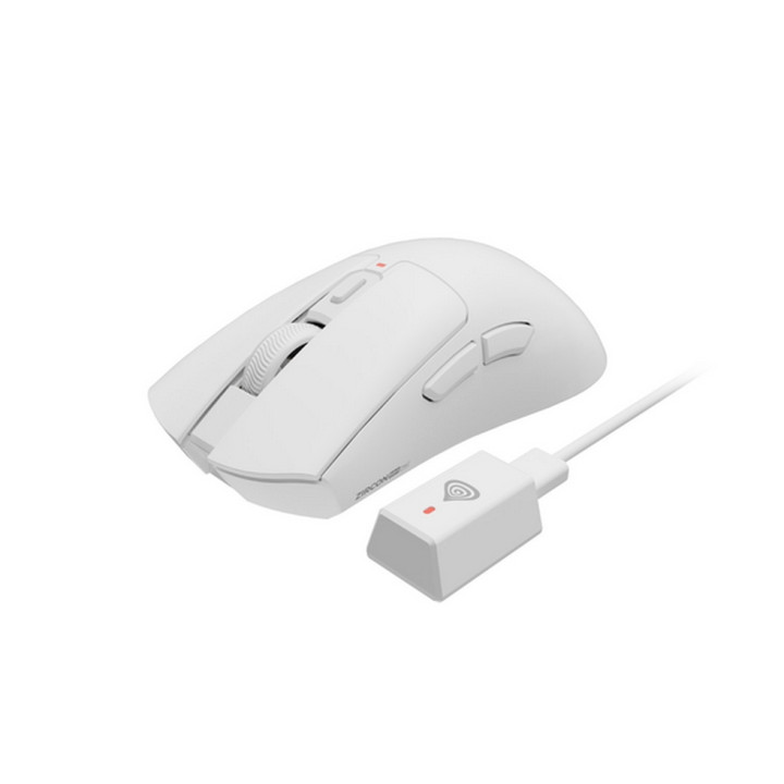 Безжична геймърска мишка GENESIS Zircon 880 Pro, 30000 DPI, Optical сензор, 6 програмируеми бутони, White - NMG-2382 - 2