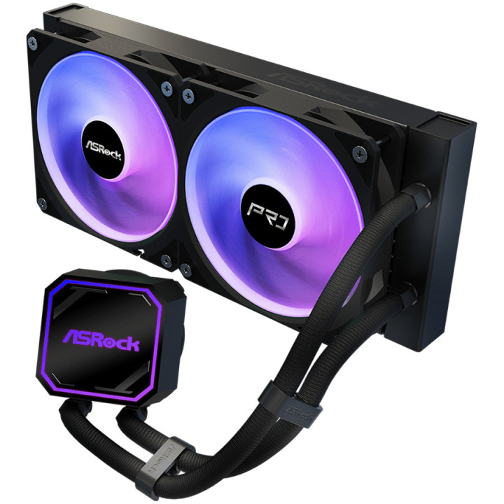 Водно охлаждане за процесор ASROCK Pro 240 ARGB, 240mm радиатор, AM5/AM4/LGA1851/LGA1700 - 90-APRA24-BAAGA6 - 2