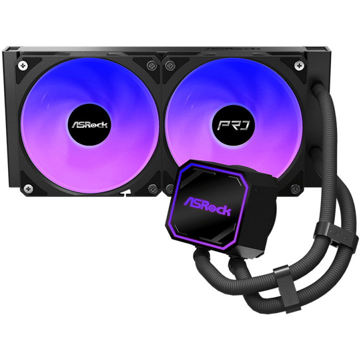 Водно охлаждане за процесор ASROCK Pro 240 ARGB, 240mm радиатор, AM5/AM4/LGA1851/LGA1700 - 90-APRA24-BAAGA6 - 3