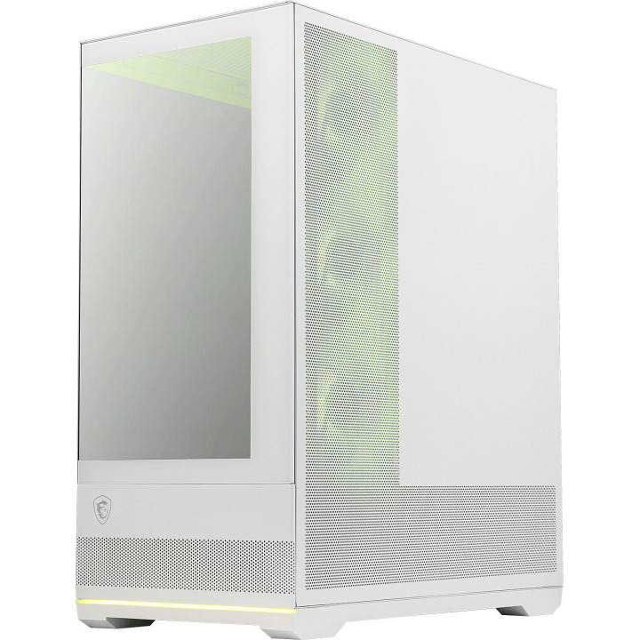 Кутия за компютърMSI MAG PANO 110R PZ WHITE, Midi Tower ATX/M-ATX/ITX, 4x 120mm ARGB вентилатора, Темперирано стъкло - MAG_PANO_