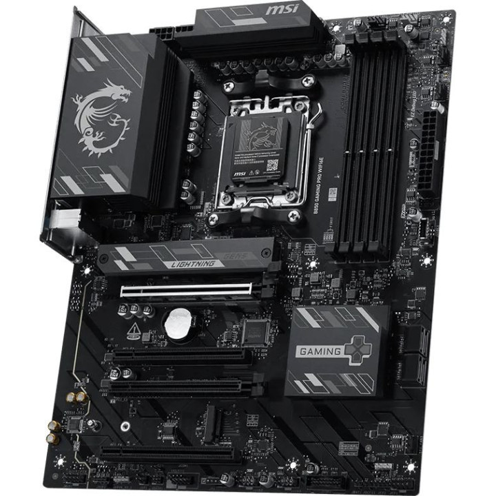 Дънна платка MSI B850 GAMING PRO WIFI6E, Socket AM5, 4x DDR5 до 8200MHz, 4x PCIe x16, 2x M.2, WiFi 6E, Bluetooth 5.3 - 911-7E89-