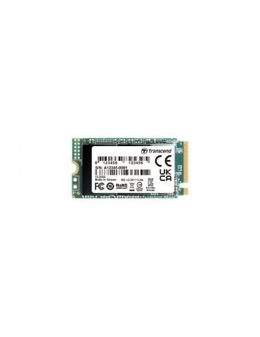 SSD диск Transcend 512GB, M.2 2242,PCIe Gen3x4, NVMe, 3D TLC, DRAM-less - TS512GMTE400S